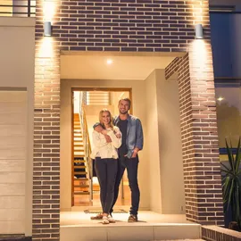 B.K.Licht Außenwandleuchte - 9,4W, 800lm, IP44 LED warmweiß, weiß