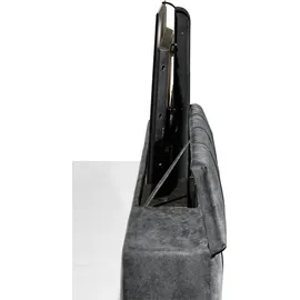 Set One by Musterring Boxspringbett "Richmond", grau (anthrazit), B:134cm L:243cm, SET ONE BY MUSTERRING, Komplettbetten, Boxspringbett, versenkbarer TV- Halterung mit Fernbedienung