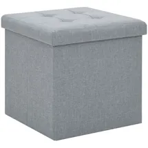 vidaXL Hocker mit Stauraum 2 Stk. Leinenoptik Hellgrau
