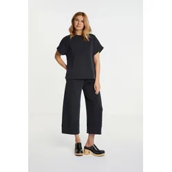 Sweatshirt RICH & ROYAL, Damen, Gr. L, schwarz, Obermaterial: 51% Modal, 43% Polyester, 6% Elasthan, feminin, Kurzarm, Sweatshirts, aus weicher, fester, gepeachter Qualität