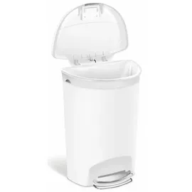 simplehuman Halbrund 50 l Weiß
