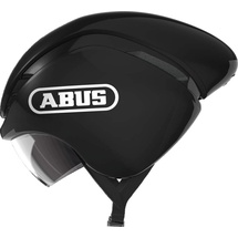 ABUS GameChanger TT - Aerodynamischer Fahrradhelm mit optimalen Ventilationseigenschaften für Damen und Herren - Schwarz Glänzend, Größe M​