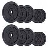 ScSPORTS ScSPORTS® Hantelscheiben - Set 25kg, 2x5/4x2,5/4x1,25 kg, 30/31 mm, Gusseisen