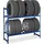 Relaxdays Reifenregal Stahl 100 x 110 x 35 cm blau