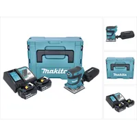 Makita Schleifmaschine + 2x Akku 4,0 Ah + Ladegerät
