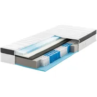 Federkernmatratze Ergo-SPRING, RAVENSBERGER Matratzen, 25 cm hoch, Ergonomisch, 5 Liegeelemente, 7 Zonen, Made in Germany, Tencelbezug weiß 80 cm x 200 cm x 25 cm