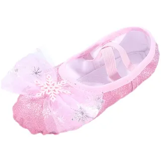 Ballerina Schuhe Mädchen Rosa - Tanzschuhe Ballettschuhe mit Bowknot Prinzessin Schuhe BallettschläPpchen Weichen Sohle Bequem Kinderschuhe Trainer Flach Kinder Tanzschuhe 23-39 - 26 EU