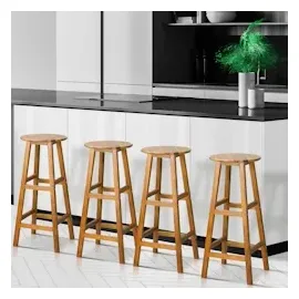 CASARIA CASARIA® 4er Set Barhocker Barstuhl Akazie Holz Massiv