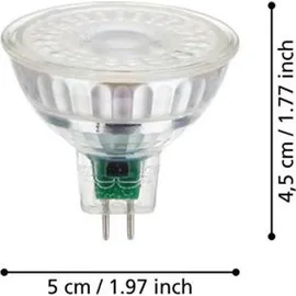 EGLO LED-Reflektorlampe MR16 2,8 W GU5.3 warmweiß 2 St.