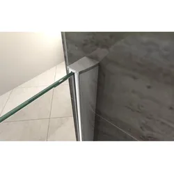 Aloni Walk In Dusche Begehbare Duschwand Glas Duschabtrennung Duschtrennwand Glastrennwand Glaswand mit NANO-Beschichtung (BxH) 1000 x 2000 mm