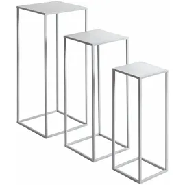 Haku-Möbel Blumensäule 3er Set 18 x 50 cm Grau