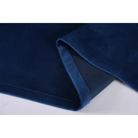 Gardinenbox Vorhang »Milano« Samt Blickdicht Schlaufenband Tunneldurchzug Blackout Bügelband kürzbar Blau 2 Stück HxB 280x135 cm, 20357