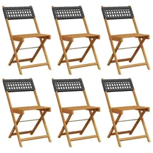 vidaXL Gartenstuhl 47 x 47 x 80 cm schwarz 6 St.