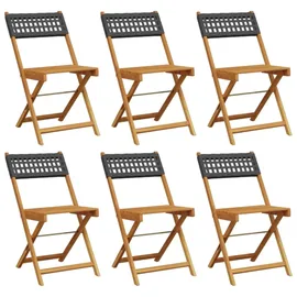 vidaXL Gartenstuhl 47 x 47 x 80 cm schwarz 6 St.