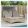 vidaXL Doppel-Sonnenliege 136 x 202 x 140 cm Beige
