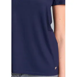 Tom Tailor Pyjama-Shirt unifarben Blau 38