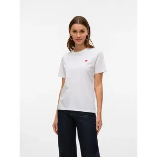 Vero Moda Kurzarmshirt »VMPAULINA SS T-SHIRT GA JRS NOOS«, weiß