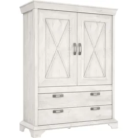 Forte Highboard Kashmir 123 x 162,3 x 48,2 cm Weiß / Beige