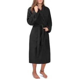 Normani Bademantel Basic Schwarz XXL