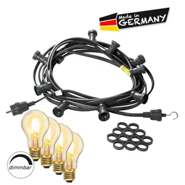 satisfire LED-Lichterkette spritzwassergeschützt 5 m Schwarz