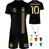 Deutschland Trikot Kinder Herren Damen WM 2026 Fussball Geschenke Jungen Coole Sachen für Jungs Fußball Trainingsanzug Tshirt EM Shirt geschenk junge 10 jahre Fußballtrikot Mädchen Set IIIII20Fo7IIIII - 134