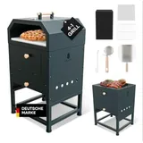 BALHEKA Pizzaofen, Gartengrill und Räucherofen 4-in-1,