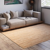 MY-RUG Natur Jute Vorleger Teppich Nitin 90 x 60 cm - Robuster Outdoorteppich handgewebt, aus Jute als Pflanzenfaser im Boho Style