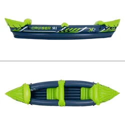 ECD Germany Aufblasbares  Kayak + Paddel Polypro Inflatable Kayak Freizeitkayak 2 Personen