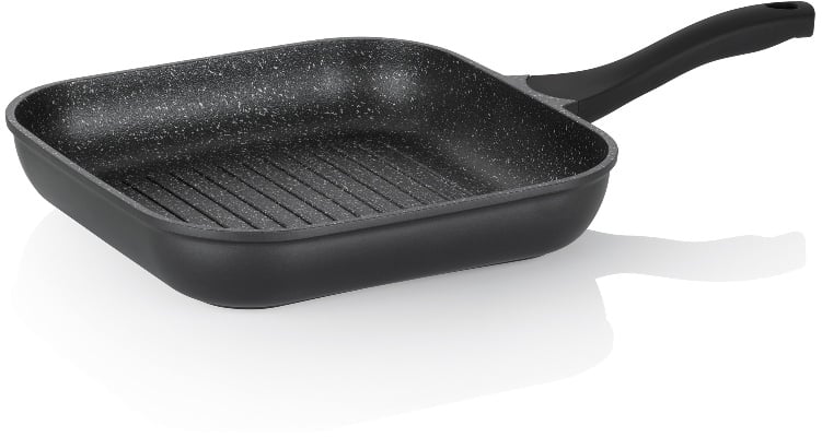 Preisvergleich Produktbild Grilleckpfanne Stella Nova Aluguss schwarz 28,0x28,0x6,0cm