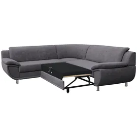 TRENDMANUFAKTUR Ecksofa »Rondo wahlweise mit Schlaffunktion, 267x247 cm (BxT), breite Armlehnen«, L-Form, wahlweise mit Federkern bestellbar, Füße chromfarben