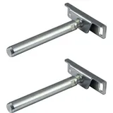 Gedotec Tablarträger Regal-Halterung verstellbar | 2 Stück Regalhalterung unsichtbar | NOVA PRO | Regal-Bodenträger aus Eisen verzinkt - Regalträger | Fachboden-Träger für Wand-Montage