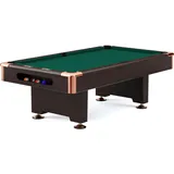 Automaten Hoffmann Billardtisch Club Pro III Dekor Nussbaum, Anti-Fleck, Grün, 9 ft (Spielfeld 254x127 cm)