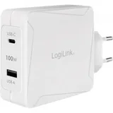 Logilink PA0281 USB Ladegerät 100 W 1x USB-C PD Weiß Innenbereich USB Power Delivery (USB-PD)