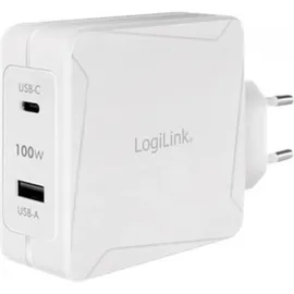 Logilink PA0281 USB Ladegerät 100 W 1x USB-C PD Weiß Innenbereich USB Power Delivery (USB-PD)