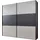 Wiemann Schwebetürenschrank Korfu 197,3 x 217 x 67 cm Grau/Schwarz