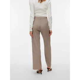 Vero Moda Anzughose VMTEXAS MW STRAIGHT PANT NOOS Materialmix, straight fit braun XS (34)
