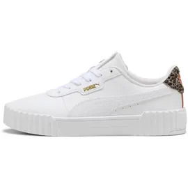 Puma Carina 3.0 Animal Flair Damen Weiß/Grau/Gold 38,5