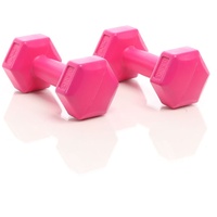 LUXTRI Hantel Set 2x 500g pink Kurzhantel 2er Set mit rutschfesten Griffen für Krafttraining