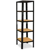 shelfplaza BLACK 230x45x45 cm Schwerlastregal schwarz mit 5 Böden und 175 kg Traglast pro Boden
