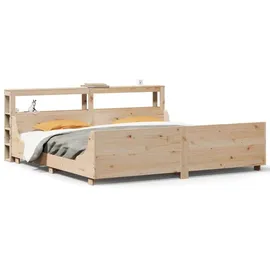 vidaXL Massivholzbett 180 x 200 cm Braun