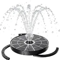 AISITIN Solar Springbrunnen für Außen Upgraded,3,7W Solarbrunnen für Draussen mit 4 Sprüh Effekten,Solar Teichpumpe Solar Schwimmender Fontäne Pumpe für Garten,Vogel-Bad,Teich,Wasserspiel
