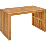 Beliani Gartentisch Hellbraun Akazienholz Rechteckig 120x70 cm für 4 Personen Rustikal Outdoor Terrasse Außenbereich Garten Ausstattung Holztisch