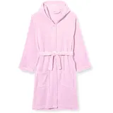 Fleece-Bademantel uni rosa 86/92