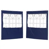 Arborthrum Party Zelt Seitenteil 2 pcs Seitenwand für Pavillon Seitenplane Ersatzwand für Partyzelt Gartenzelt 200 x 195 cm Blau PE und Stahl