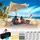 eloneo Strandzelt, Sonnensegel Strand 228x214x200 cm, LSF 50+, Sonnenschutz für Strand mit Sandschaufel, Heringen und 4 Stabilitätsstangen, 4 Personen, Creme