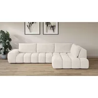Ecksofa OTTO HOME "AZITA L-Form, XL 296 cm - OTTO. Verlässliche Qualität.", beige (creme), B:296cm H:89cm T:176,5cm, 100% Polyester, Sofas, Ecksofa, lose Rückenkissen, traumhafte Steppung, Maße B/T/H: 296/176,5/89 cm