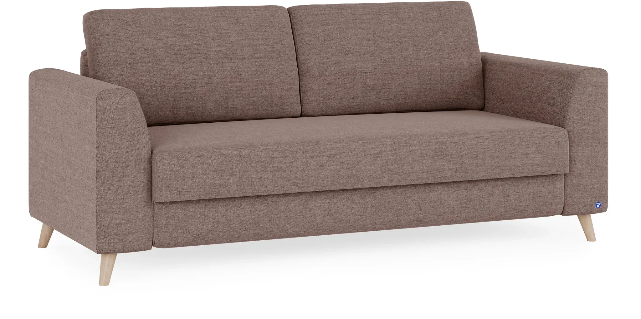 BRUNO Schlafsofa 160cm in Dunkelgrau | stabiles Massivholz & Boxspringkomfort