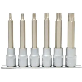 KS Tools 1/2" Bit-Stecknuss-Satz XZN, lang, 6-tlg.