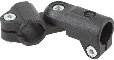 ROHRVERBINDER, GELENK FÜR RUNDROHRE, THERMOPLAST, KOMP:STAHL, A=30