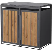 ML-Design Mülltonnenbox 132 x 80 x 120 cm braun